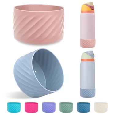 Imagem de 2 peças de manga de base de silicone para garrafa de água Owala FreeSip Twist and Flip protetor de silicone para garrafa Owala Acessórios de garrafa de água livre de BPA
