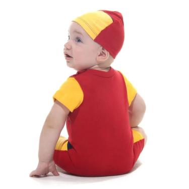 Imagem de Body Macaquinho Bebe Homem de Ferro - Tamanho M (de 3 a 6 meses) - 910415 - Sulamericana