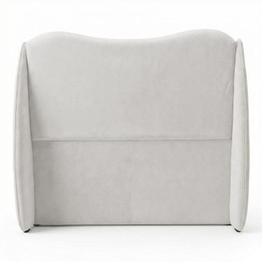 Imagem de Cabeceira Orgânica Para Cama Box Viúva Luma 120cm Bouclê Branco - Abmaza