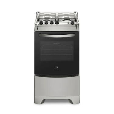 Imagem de Fogão Electrolux 4 Bocas Automático Com Forno de 70 Litros e Vidro Interno Removível Prata 52LXU - Bivolt