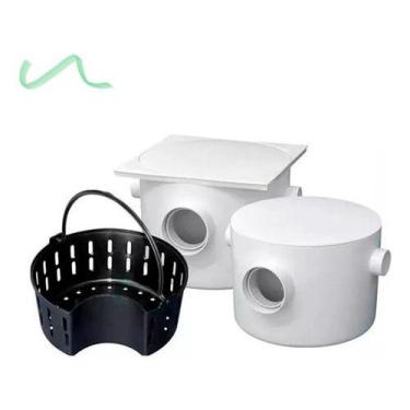 Imagem de Caixa De Gordura Com Cesto E Tampa Sifonada 250x180x75x50mm - Plastipa