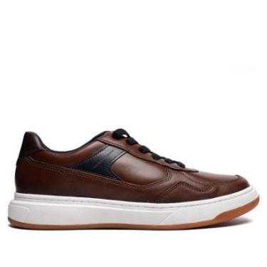 Imagem de Sapato Masculino Pegada Stretch Social Couro Marrom-Masculino