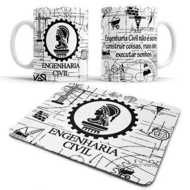 Imagem de Caneca Engenharia Civil + Mouse Pad - Elicomics