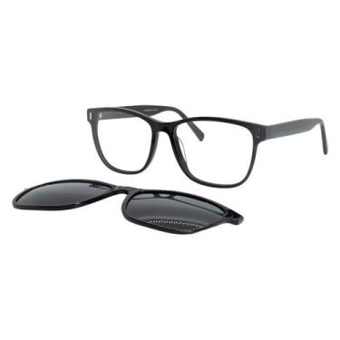 Imagem de Armação de Óculos Bulget Bg7238mc A01p Preto Brilho -, Preto, 58