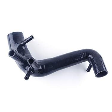Imagem de LUXERAD Tubo de mangueira de admissão de silicone de desempenho de 3 camadas 4,5 mm para VW Polo 1.8T GTI 9N Ibiza FR MK4 Cupra (Preto)