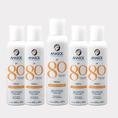 Imagem de Protetor Solar Anasol Fps 80 Spray Secagem Rápida Kit 5 Unid
