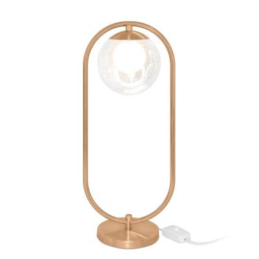 Imagem de Abajur Luminaria de Mesa Luxo Moderna Aro Harmony New Cobre