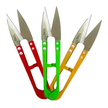 Imagem de 3 Tesoura de Arremate Grande Metal Tic Tac Taiwan Acabamento Para Bordado Tecidos e Papeis