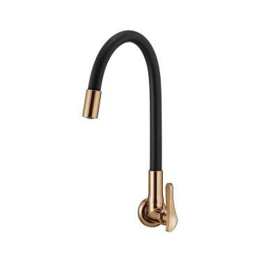 Imagem de Torneira Lorenzetti Lorenflex Com Bica Flexível  De Parede 1178 RG27 Rose Gold
