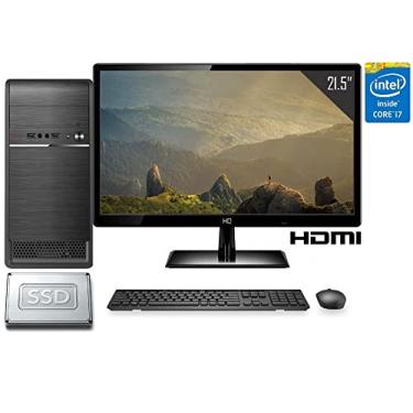 Imagem de Computador Completo Intel Core i7 16GB SSD 480GB Monitor Full HD 21.5" HDMI CorPC Fast, Preto