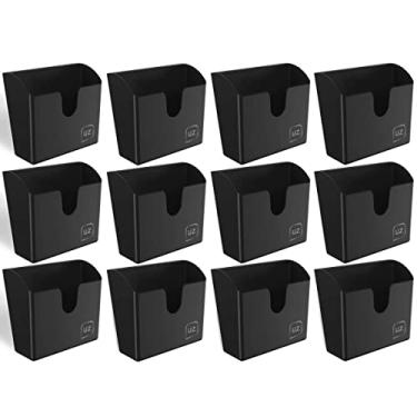 Imagem de Kit 12 Porta Guardanapo Suportes de Mesa Restaurantes Lancherias Hoteis UZ Slim Pretos