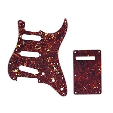 Imagem de SIMBAE Placa De Guitarra Tortoise guitarra vermelha Guarda Pick Voltar Placa com 20pcs Parafusos para Stratocaster Strat Guitarra elétrica do estilo