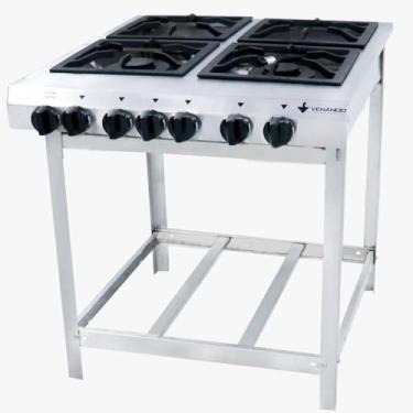 Imagem de Fogão Venâncio Industrial 4 Bocas Inox à Gás EI4