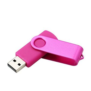 Imagem de Pen Drive USB 64GB Rosa Rotate Pen Drive USB 2.0 Cartão U Stick USB Drive USB Flash Disk Cartão de Memória Cartão Flash USB