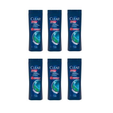 Imagem de Kit 6 Shampoo Clear Men Ice Cool Menthol 400ml - Clear - Unilever Bras