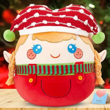 Imagem de Almofada de pelúcia Athoinsu Christmas Elf Girl de 35 cm