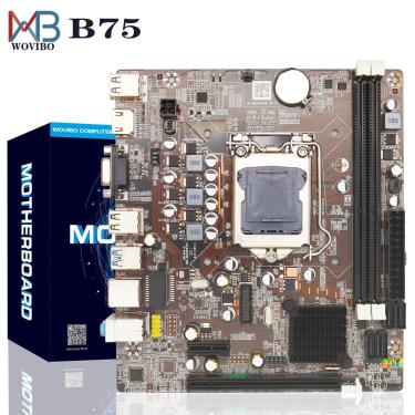 Imagem de Computador Mainboard para Intel LGA1155  B75  Dual Channel  16G  Memória DDR3  SATA III  USB 3.0
