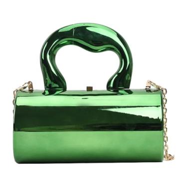 Imagem de Bolsa clutch de acrílico para mulheres - Bolsa de ombro transversal prata, bolsa Hobo, bolsa estilo Y2k 2025, Verde, One Size