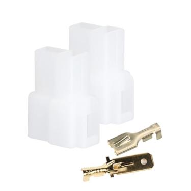 Imagem de Conector de fio automotivo elétrico tipo T de 2 pinos, plugue fêmea macho e conector de pino, kit de terminais de cabo de crimpagem, adequado para Kenwood