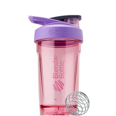 Imagem de BlenderBottle Coqueteleira esportiva com batedor de arame, 680 g, roxo – Shakes de proteína e hidratação para atletas e entusiastas de fitness, mistura fácil, durável e leve, tampa com trava