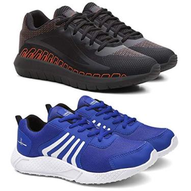 Imagem de Kit Tenis Masculino SPEED Urban + Tênis Running Academia - Preto/Azul - 39