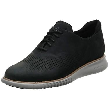 Imagem de Cole Haan Sapato Oxford masculino 2.Zerogrand Laser Wing, Nobuck preto/cinza, 8 Wide