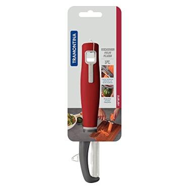 Imagem de Descascador Tramontina Verano com Lâmina em Aço Inox e Cabo de Polipropileno com Corte Julienne Vermelho