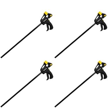 Imagem de Kit-4 Grampos Tipo Sargento de Aperto Rápido 18” Pol 450mm para Marcenaria Fertak