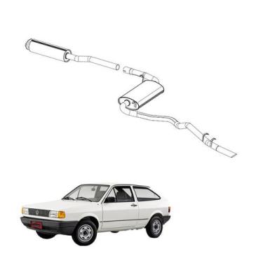 Imagem de Kit Completo Escapamento Gol 1.6 CHT 1990 e 1991 - Pioneiro
