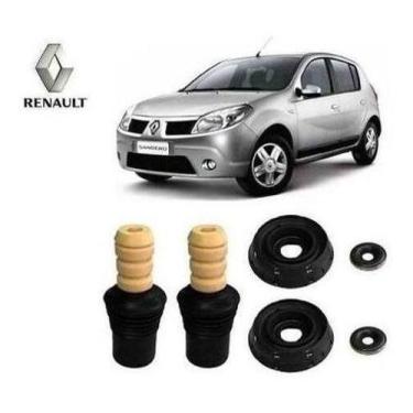 Imagem de 2 Kit Coxim Rolamento Amortecedor Dianteiro Sandero 2007 2008 2009 201