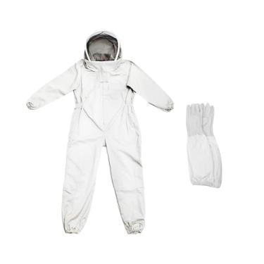 Imagem de YsXoWiui Terno com Luvas Apicultor Traje com Chapéu Protetor Respirável Profissional Apicultor Terno Roupas de Apicultura, XXL