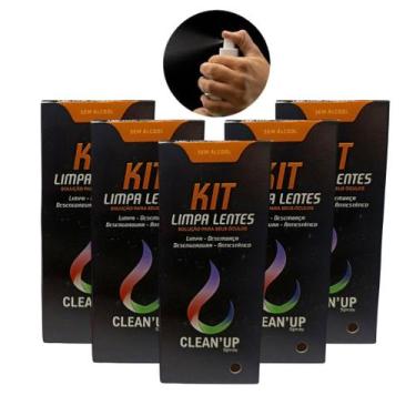 Imagem de Kit 5 de Limpa Lentes com Flanela de Microfibra Telas Celular Tv Noteb