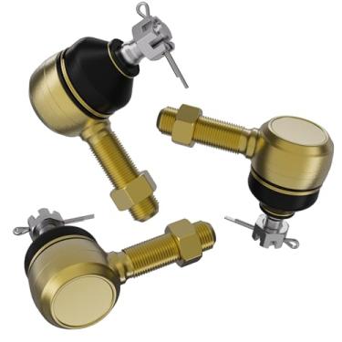 Imagem de LCGP Conjunto de 3 terminais de direção esférica para carrinho de golfe DS 1976-2008 a gás e elétrico, junta esférica de rosca esquerda e direita, OEM # 7539 7540