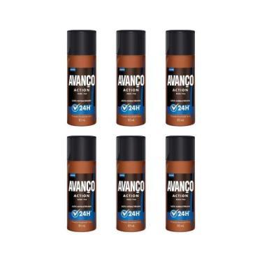 Imagem de Desodorante Spray Avanço 85Ml Action - Kit Com 6Un