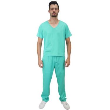 Imagem de Pijama Cirúrgico em Gabardine com Elastano - Demorgan Uniformes, Verde