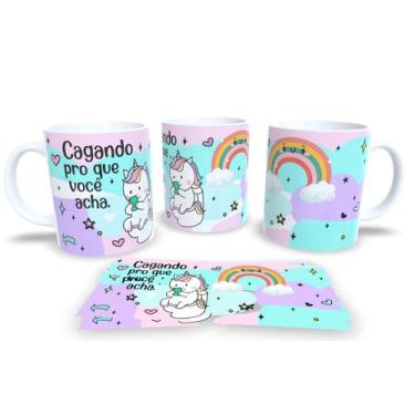 Imagem de Canecas de Porcelana Personalizadas Irônicas - Estampa Sublimada, Caga