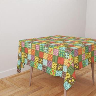 Imagem de Toalha De Mesa Quadrada 4 Lugares Tecido Oxford Retalhos TL38 - 140x14