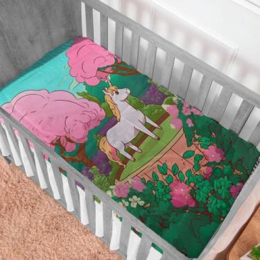 Imagem de Edredom Cobertor Bebê Berço Americano Estampado Sublimado 1m X 1.5m - 