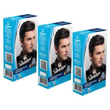 Imagem de Kit 3 Loção Restauradora Masculina Azul 160Ml - Palmindaya