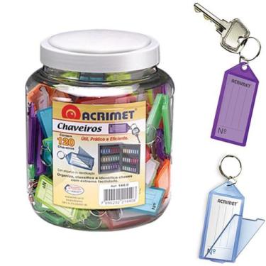 Imagem de Chaveiro com 120 + 120 Etiquetas Cores - Acrimet
