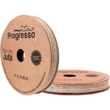 Imagem de Fita ARAMADA de Juta 10MM X 10M - CRU Natural - Fitas Progresso