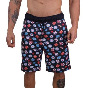 Imagem de Bermuda Masculina Moletom MXD Conceito Limitada Sport Fitness Cores e 