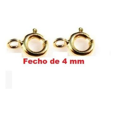 Imagem de 2 Fechos Bóia Ouro 18 kilates 4 mm Para Cordões e Pulseiras - Fecho Bó