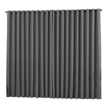 Imagem de Cortina Lisboa Em Tecido Blackout 4 Metros Bloqueia 99% Luz Solar - FE