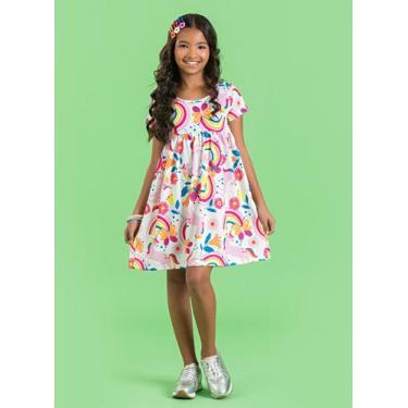 Imagem de Vestido Infantil Menina Branco de Unicórnio - Molekada, 8