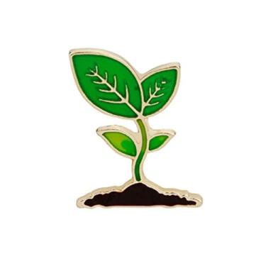 Imagem de Broche incrível de plantas com desenho animado esmaltado alfinete lapela alfinetes de metal broches emblemas acessórios de joias requintados, Liga de aço, Sem pedras preciosas