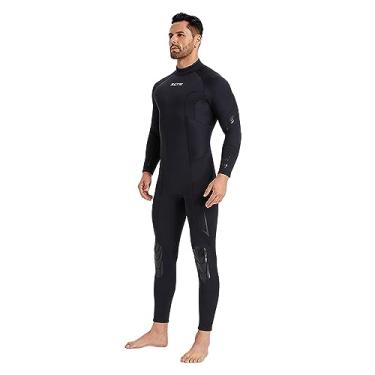 Imagem de ZCCO Roupa de mergulho de neoprene de 3 mm, roupa de mergulho de corpo inteiro, manga comprida, zíper nas costas, roupa térmica para esportes aquáticos, caiaque, surf, snorkeling, mergulho, natação