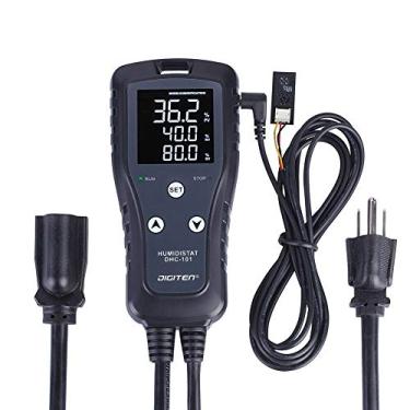 Imagem de DIGITEN Controlador de Umidade Digital Umidistato Plugue Pré-Fio AC 110V -240V com Sensor para Desumidificador Umidificador Répteis Estufa Exaustor