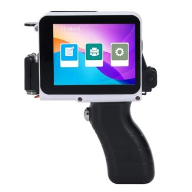 Imagem de Impressora Portátil, Máquina de Impressão a Jato de Tinta de 12,7 Mm para Etiqueta de Data de Código de Barras, Número de Lote, Suporte para Materiais Multilíngues para Código de