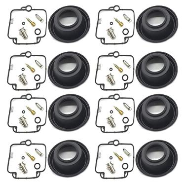 Imagem de Reparo de carburador de motocicleta para Suzuki GS500E 1994-2000 GS500 E GS 500 500E Sistema de Combustível Jet Pilot Master Jet Vacuum Diafragma (4 conjuntos)